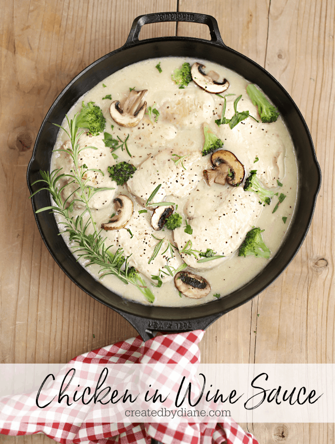 Chicken in Wine Sauce from createdbydiane.com