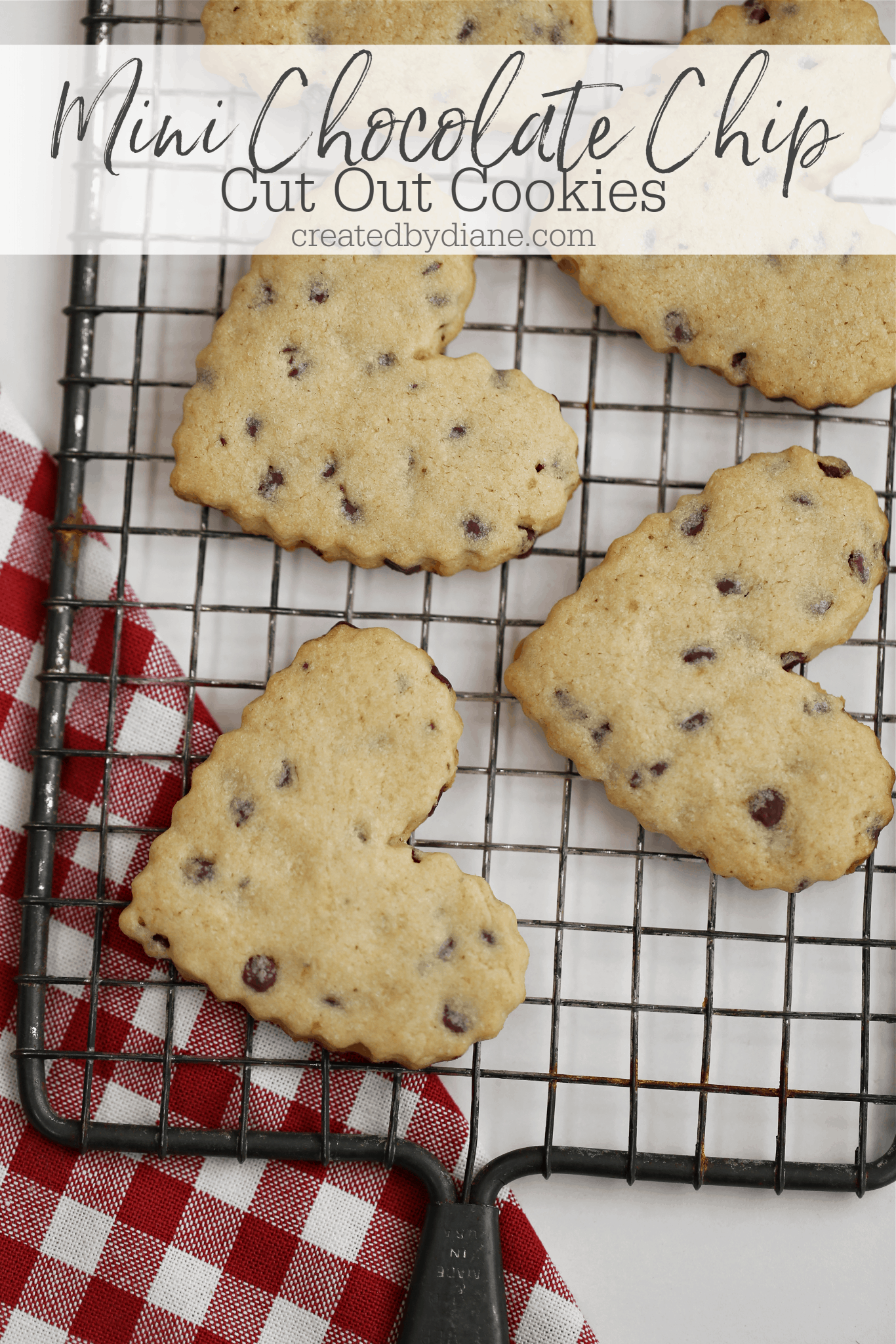 Mini chocolate chip cut out cookies created by diane