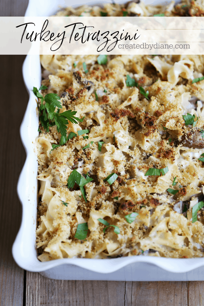 Turkey Tetrazzini Recipe from createdbydiane.com