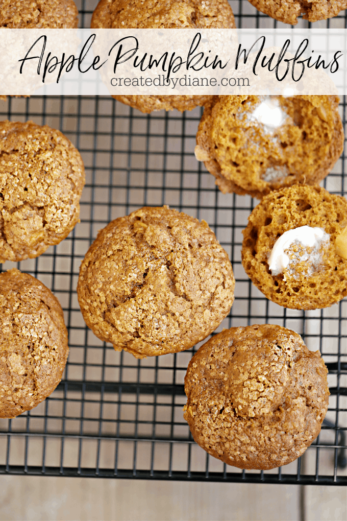 apple pumpkin muffins from createdbydiane.com