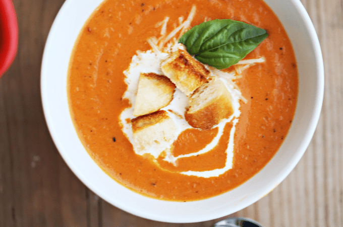 tomato bisque, easy tomato soup with butternut squash createdbydiane.com