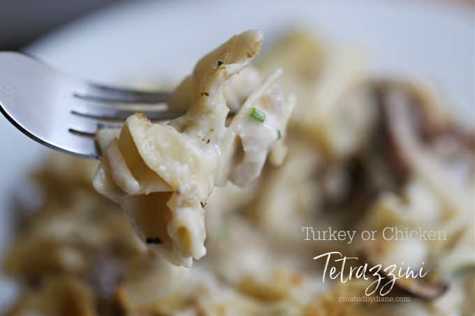 turkey or chicken tetrazzini recipe createdbydiane.com