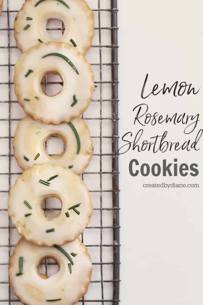 Easy Cut Out Shortbread Cookies with lemon and rosemary createdbydiane.com