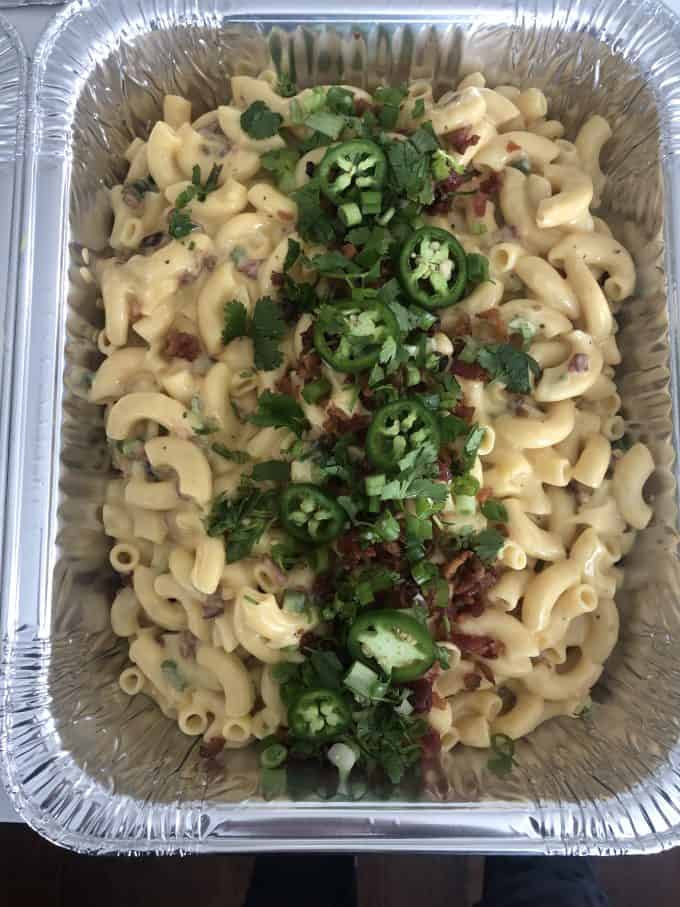 pasta with cheese and jalapeno and bacon