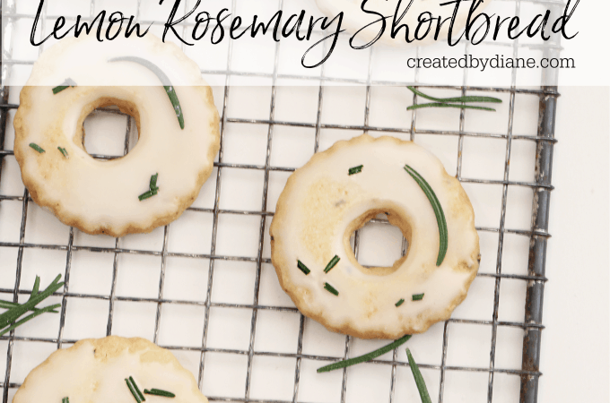 Lemon Rosemary Shortbread Cookies createdbydiane.com