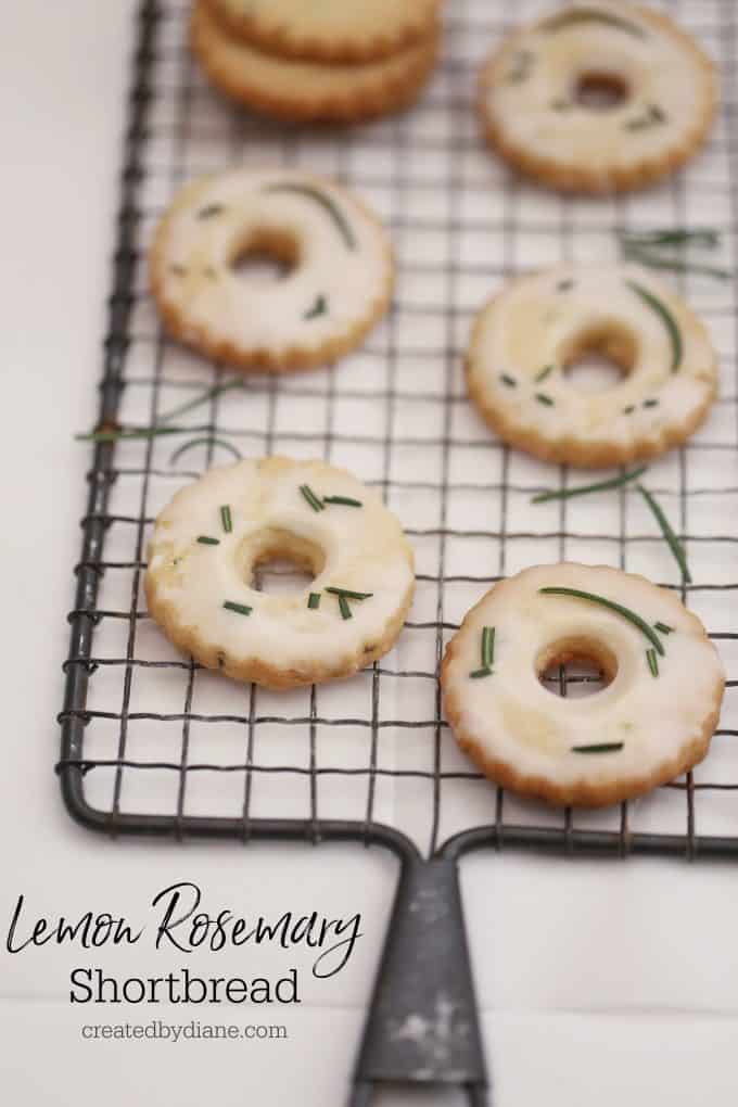 lemon and rosemary shortbread cookies createdbydiane.com