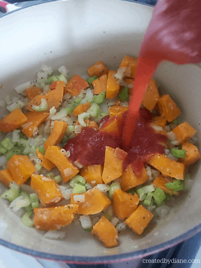 making tomato bisque