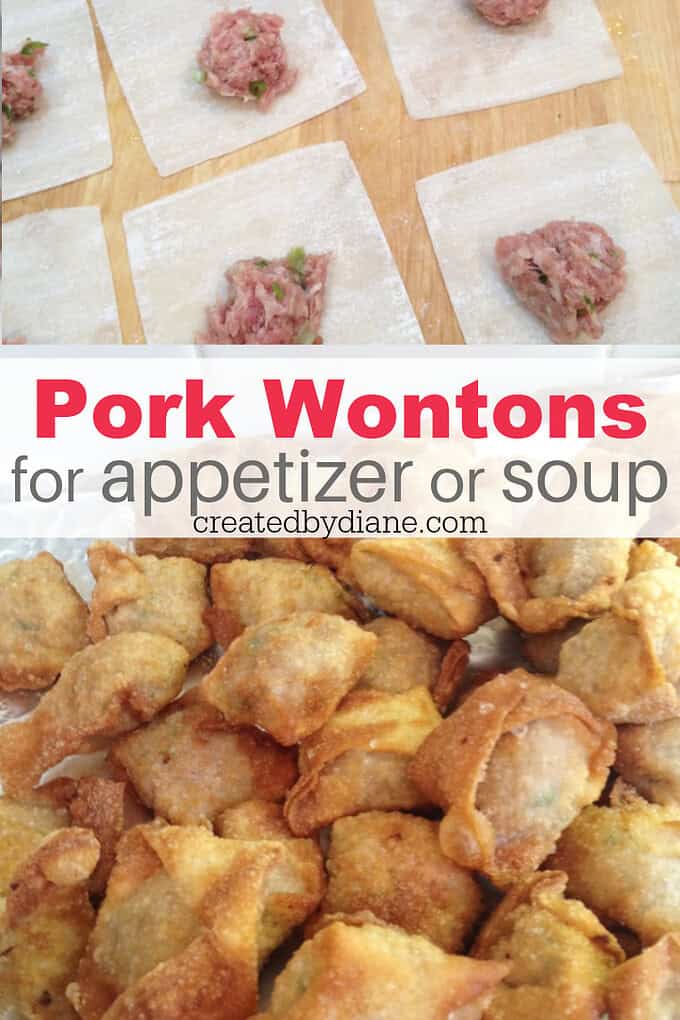 pork wontons for appetizer or soup createdbydiane