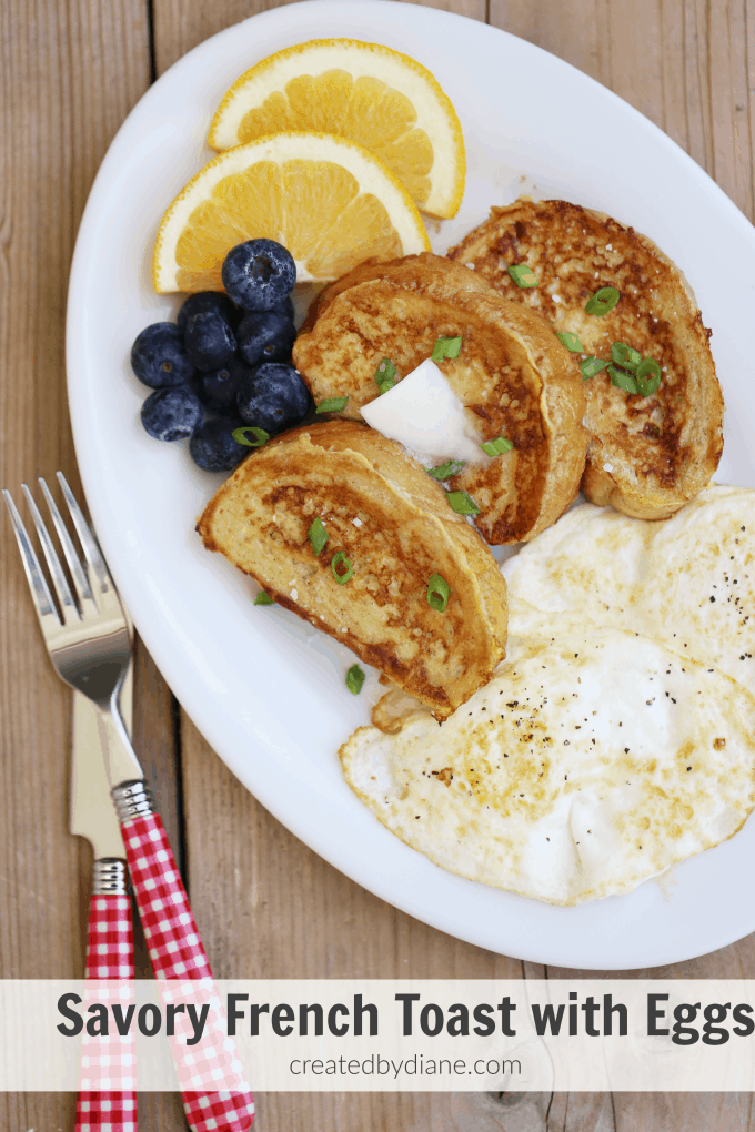 savory french toast with eggs createdbydiane.com