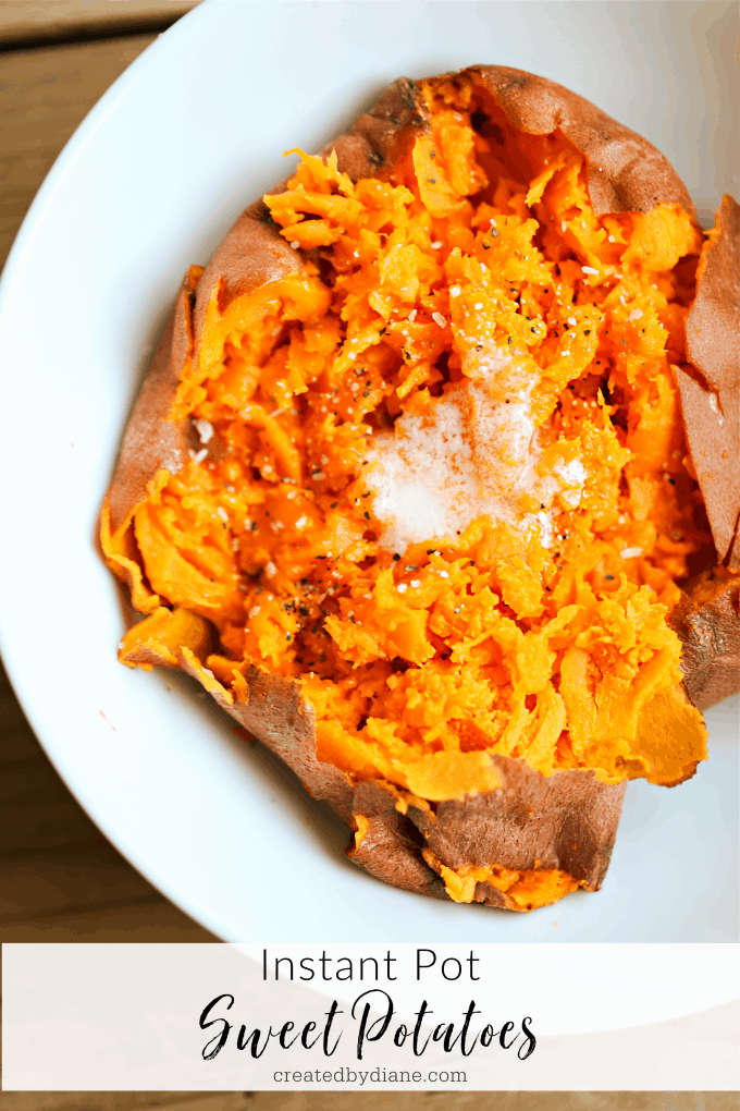 Instant Pot Sweet Potatoes createdbydiane.com