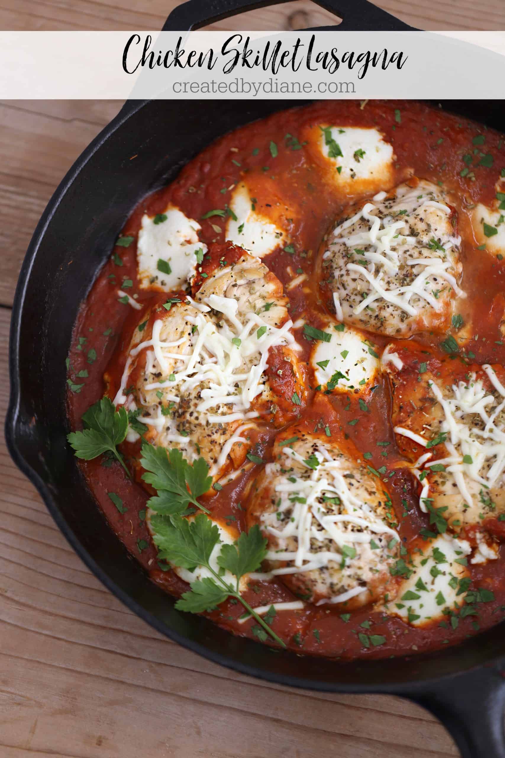 Skillet Chicken Lasagna