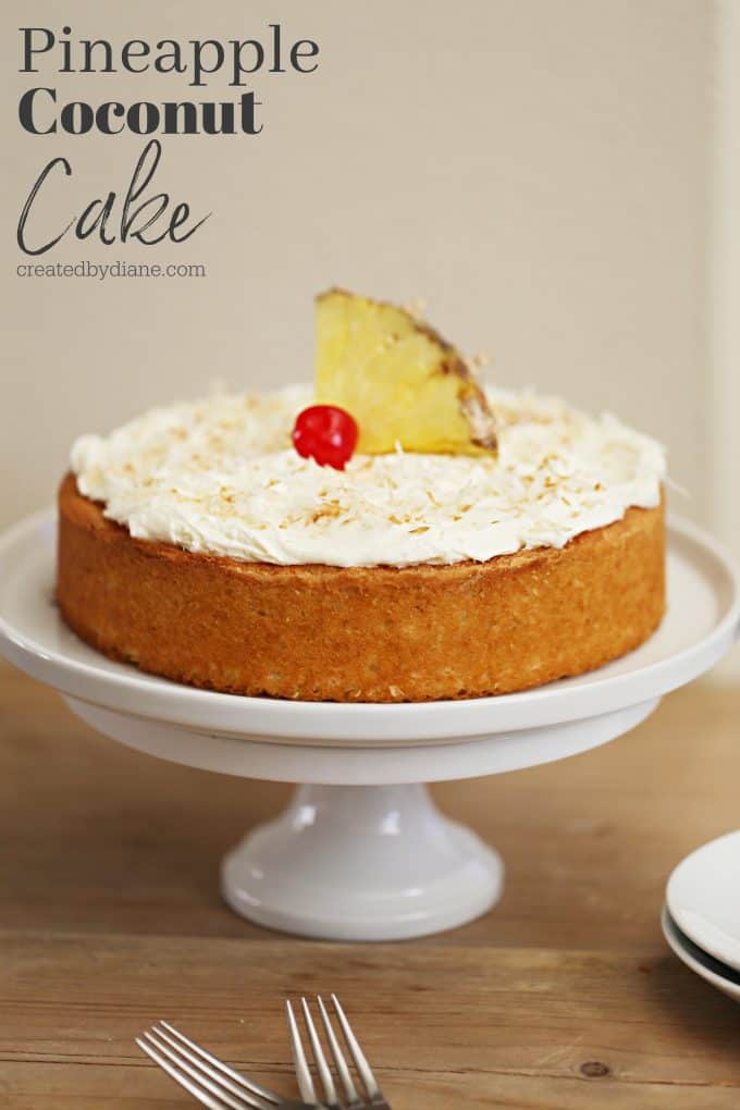 pineapple coconut 8 round cake createdbydiane.com