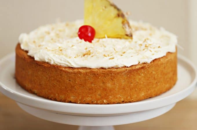 pineapple coconut 8 round cake createdbydiane.com