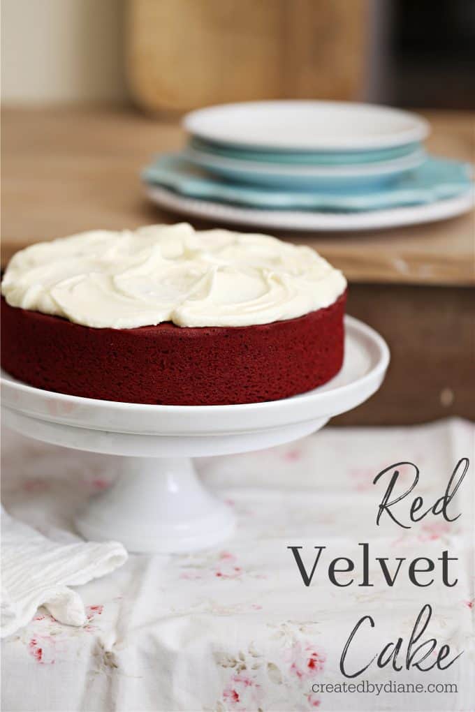 red velvet cake recipe single layer 8 inch round cake createdbydiane.com