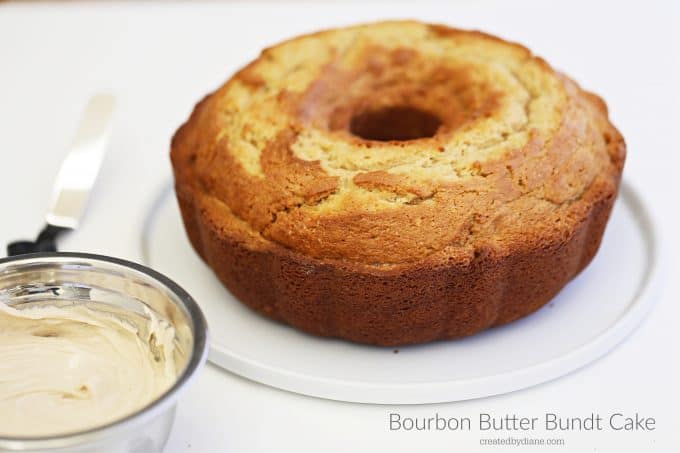 Bourbon Butter Bundt Cake with a delicious bourbon glaze createdbydiane.com