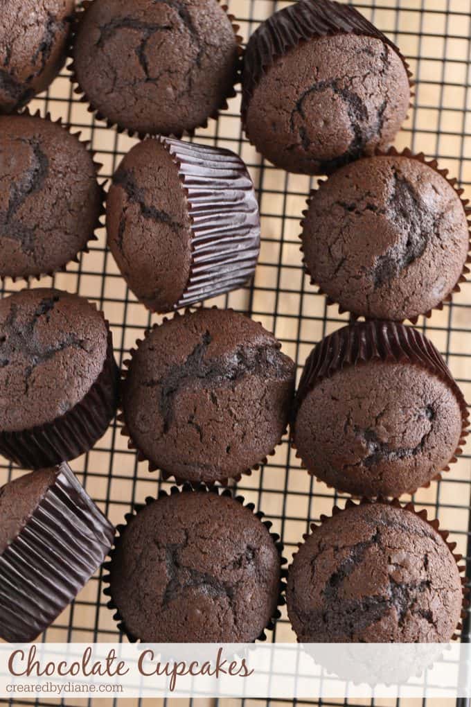 CHOCOLATE CUPCAKES from createdbydiane.com