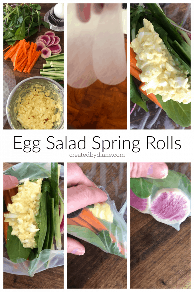 Egg Salad Spring Roll Recipe createdbydiane.com