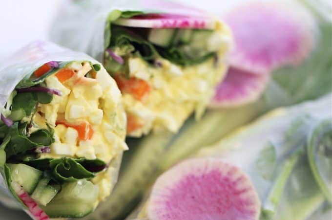 Egg Salad Spring Rolls createdbydiane.com