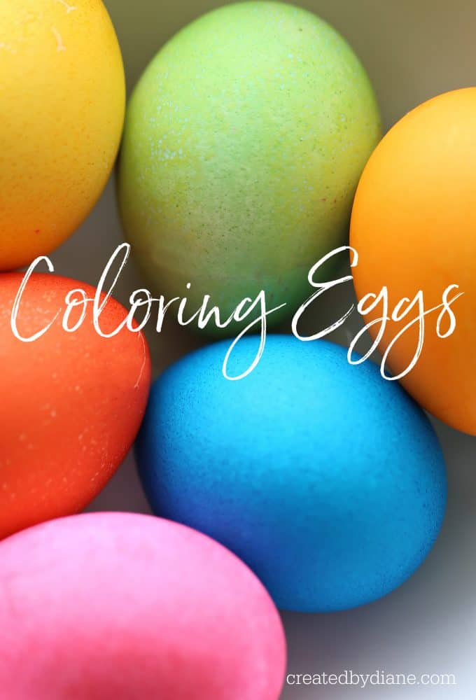 Coloring eggs, dying eggs, food colored egg shells