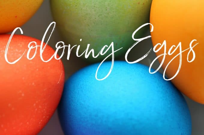 Coloring eggs, dying eggs, food colored egg shells