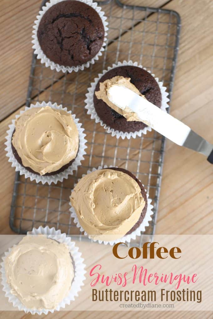 coffee swiss meringue frosting RECIPE at createdbydiane.com