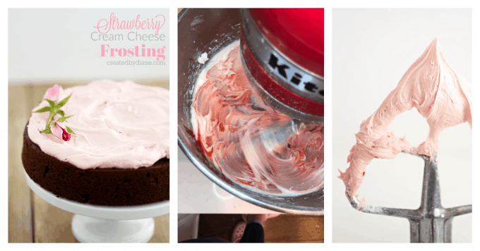 how to make strawberry cream cheese frosting createdbydiane.com