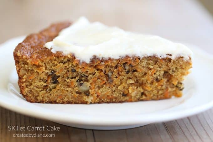 skillet carrot cake recipe createdbydiane.com