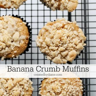 easy BANANA Crumb Muffins createdbydiane.com
