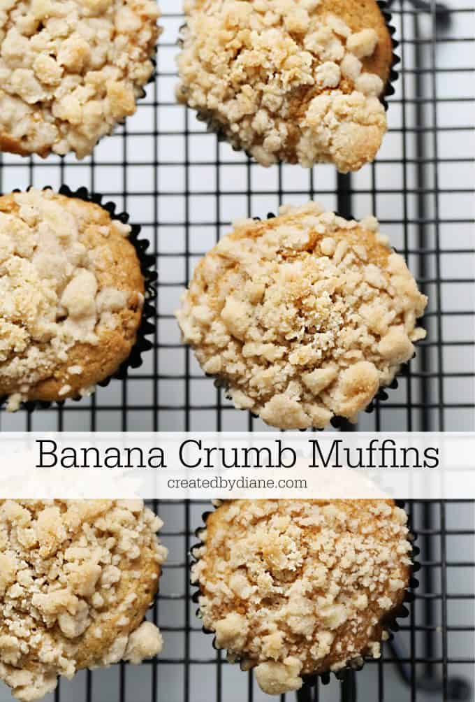 easy BANANA Crumb Muffins createdbydiane.com