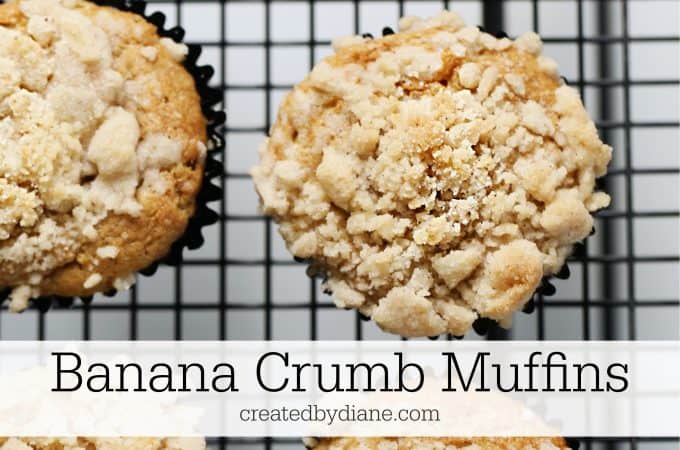 easy BANANA Crumb Muffins createdbydiane.com