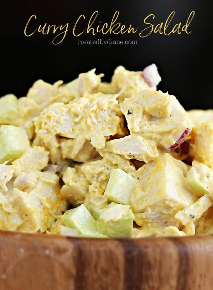 CURRY CHICKEN SALAD from createdbydiane.com