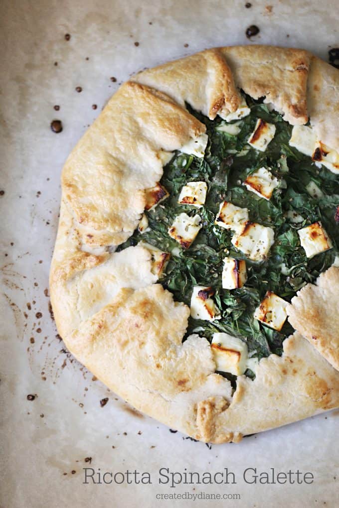 Ricotta Spinach Galette recipe createdbydiane.com