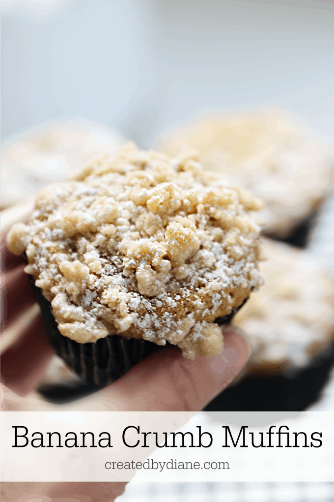 banana crumb muffin recipe createdbydiane.com