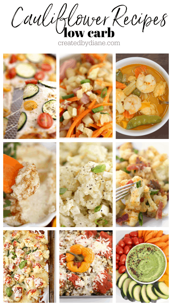 cauliflower recipes low carb createdbydiane.com