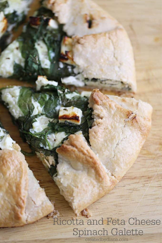 ricotta and feta cheese spinach galette createdbydiane.com