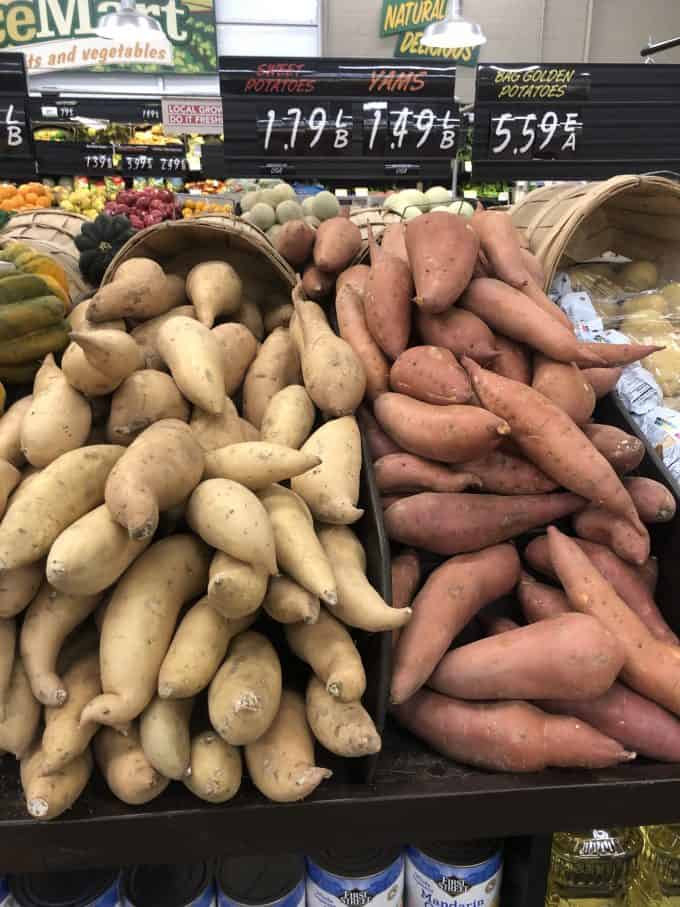 sweet potatoes and yams