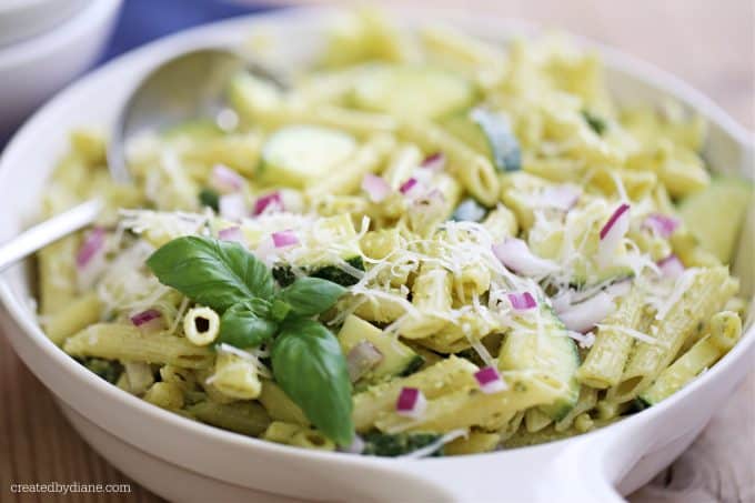 zucchini pesto pastas salad the perfect summer meal createdbydiane.com