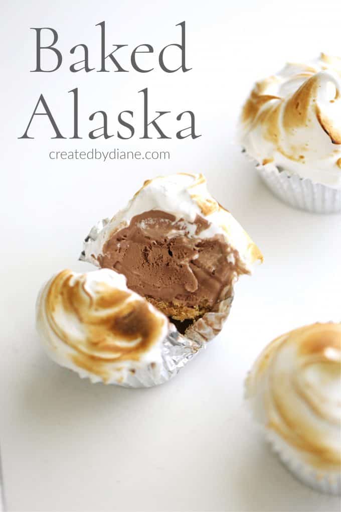 BAKED ALASKA mini cupcake sized treats createdbydiane.com