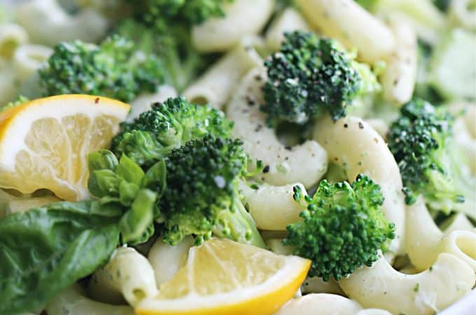 Broccoli Pasta Salad with basil createdbydiane.com