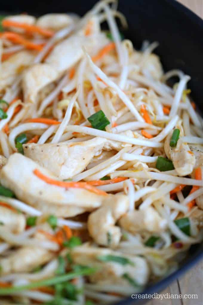 CHICKEN AND BEAN SPROUTS, chicken show mein createdbydiane.com