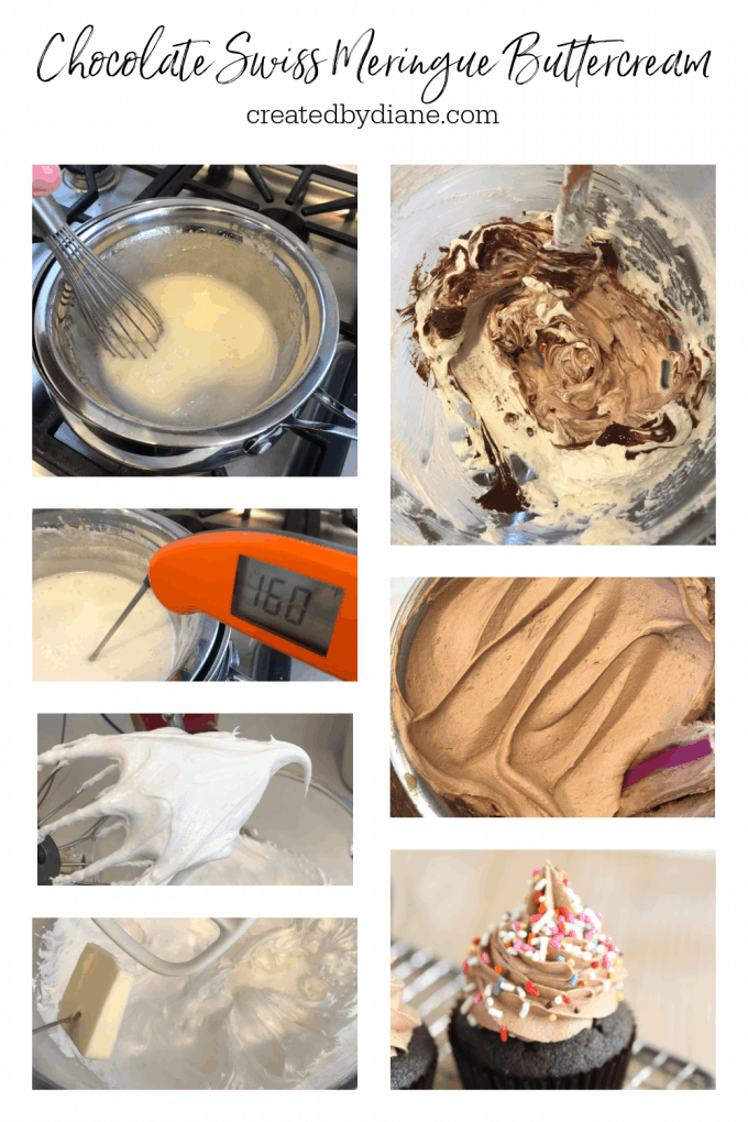 chocolate swiss meringue buttercream frosting recipe, silky smooth createdbydiane.com