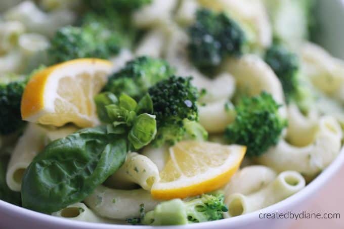lemon basil sauce on cold broccoli pasta salad the perfect summer pasta salad you'll enjoy year round createdbydiane.com