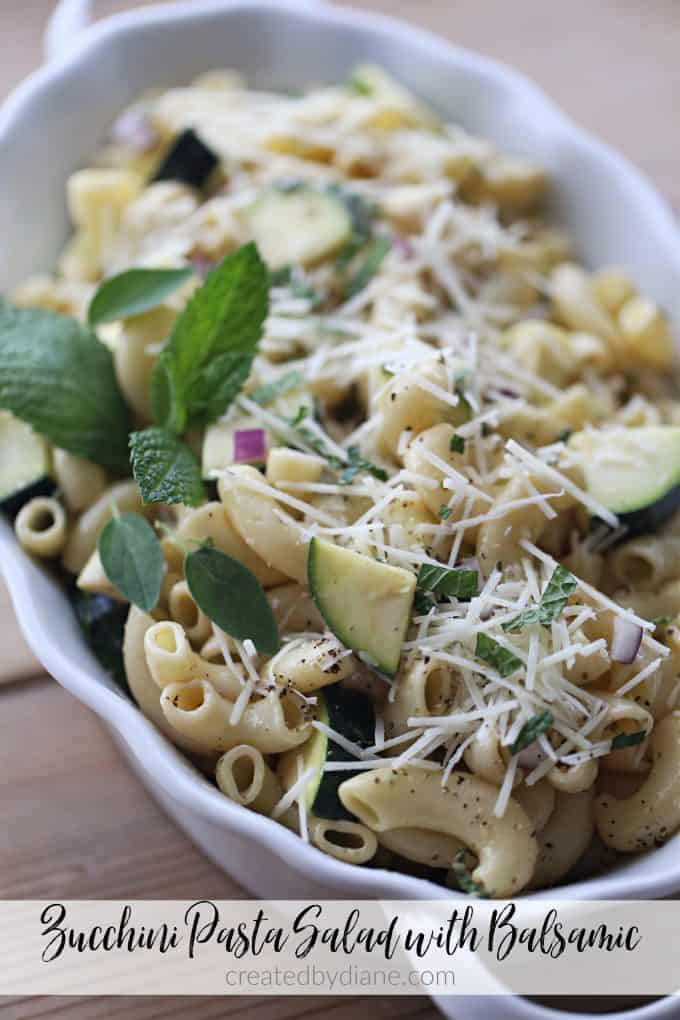 zucchini pasta salad with balsamic dressing