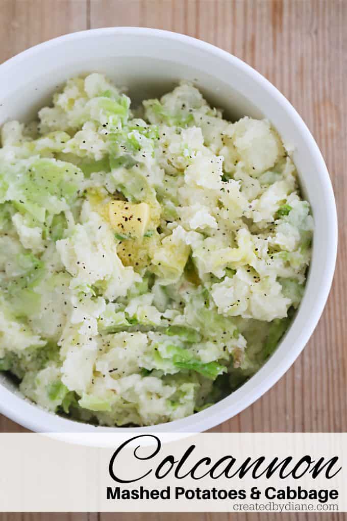 IRISH POTATOES buttery mashed potatoes with cabbage