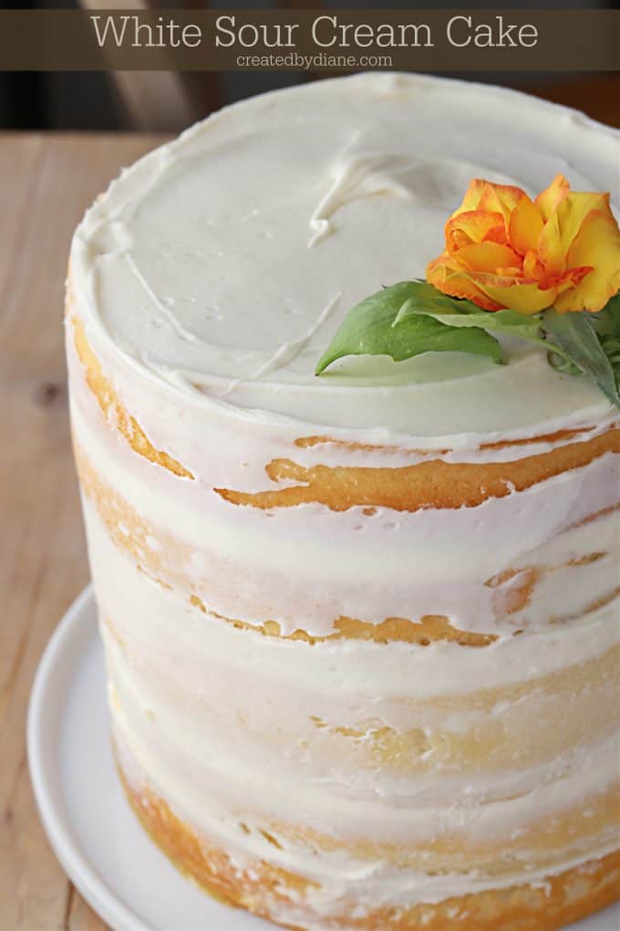 White Sour Cream Cake | Created by Diane