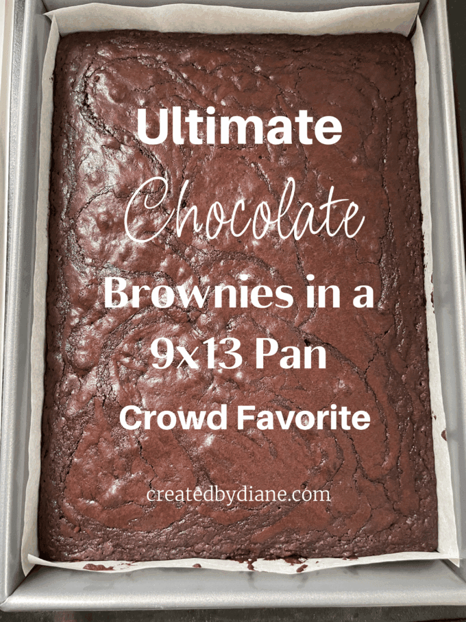 13x9 brownie in a pan
