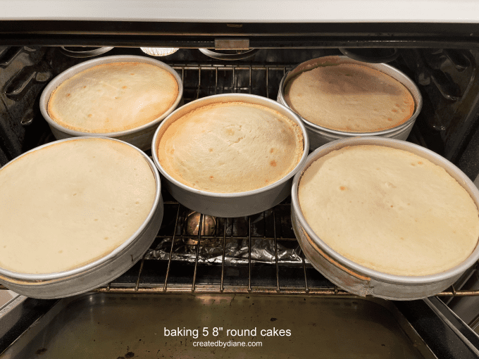baking 5 8 round cakes at once