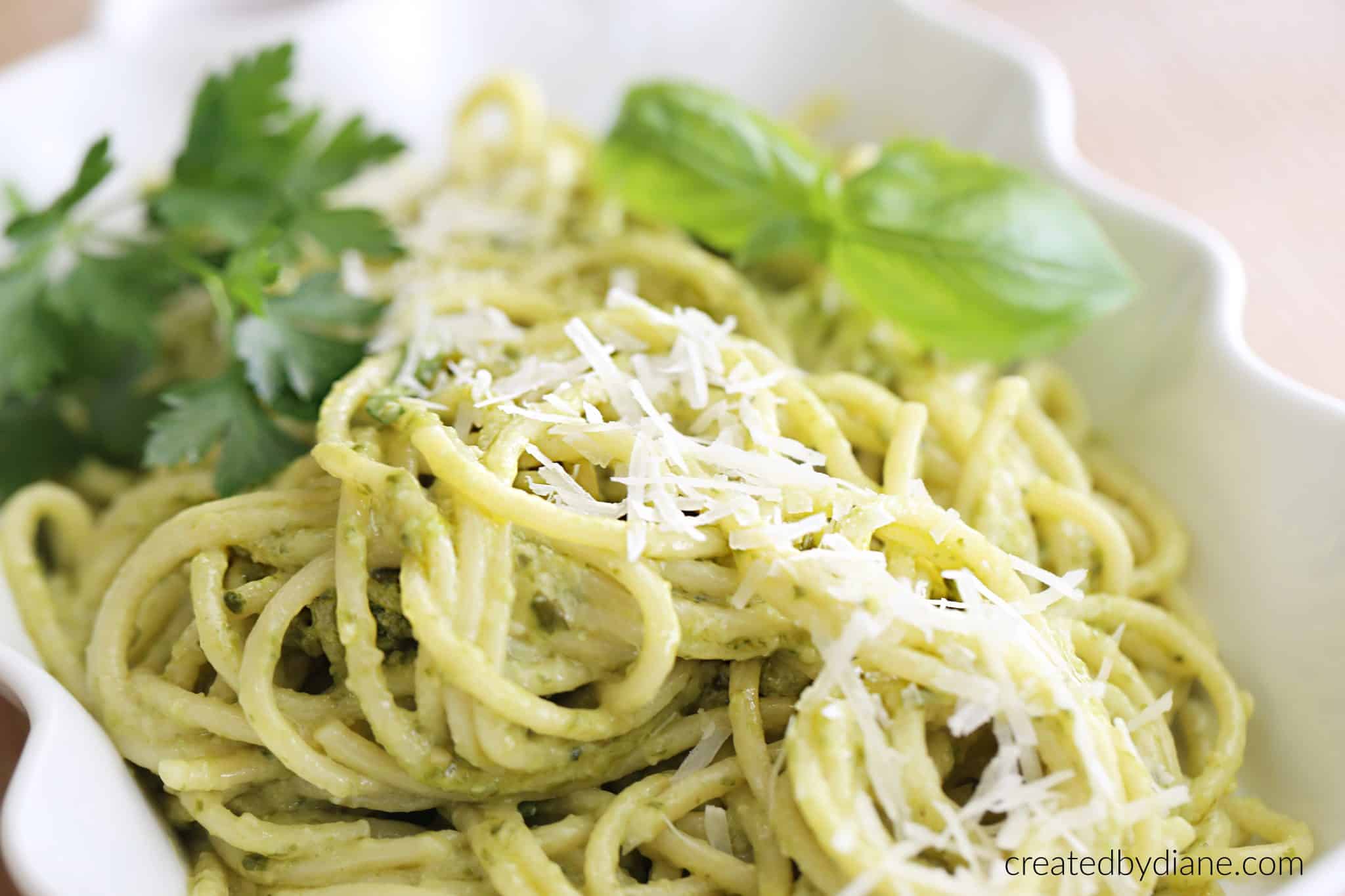 Buttermilk Pesto Pasta Sauce Created by Diane