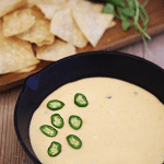 skillet cheese and jalapeno sauce or dip for chips