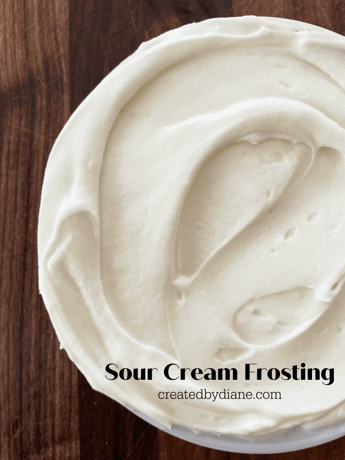 sour cream frosting recipe from createdbydiane.com